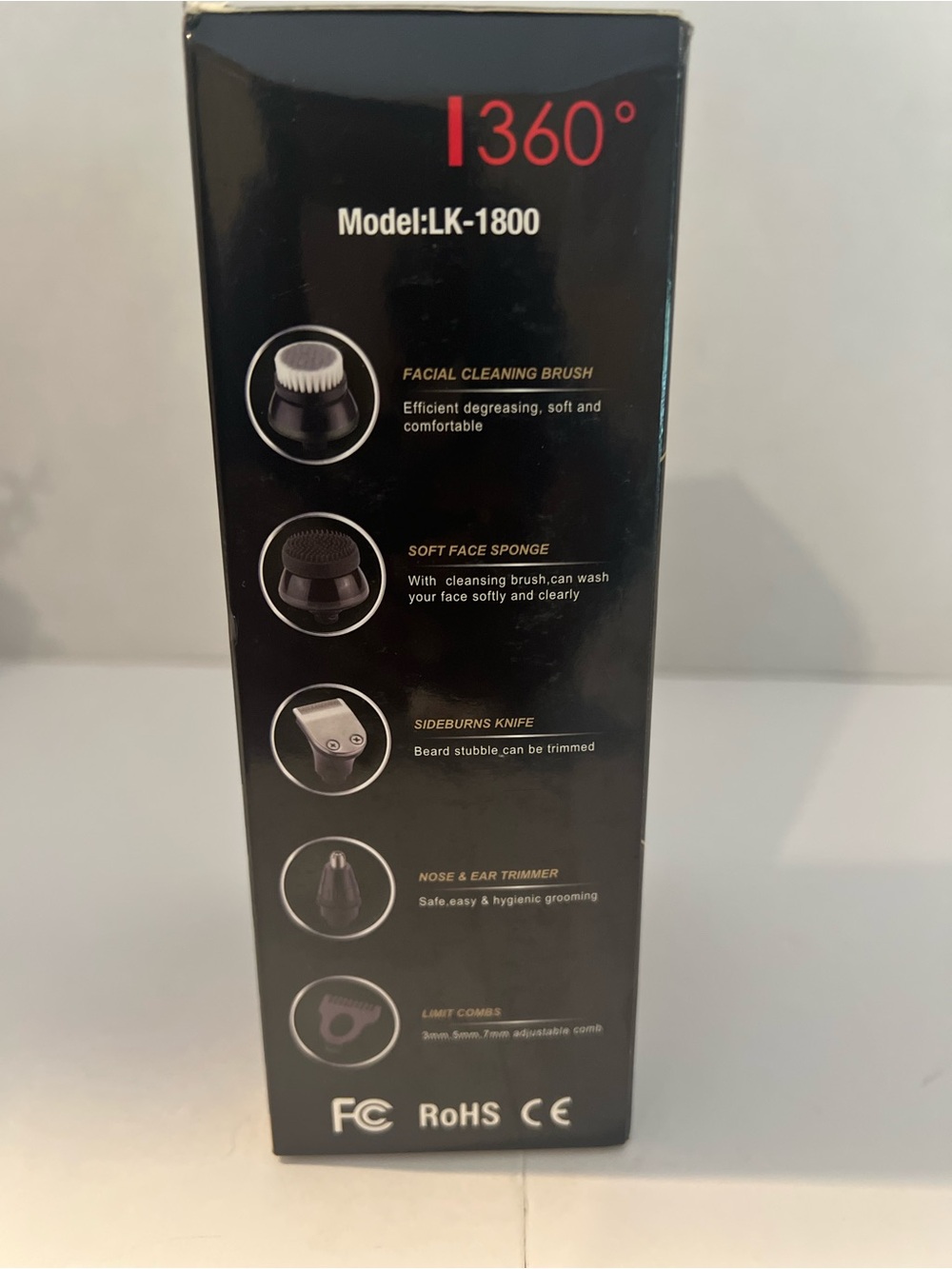 I 360 New 5-in-1 Men's Grooming Kit - Black - Picture 2 of 4